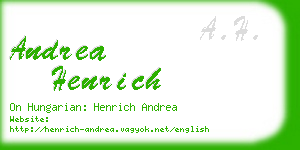 andrea henrich business card